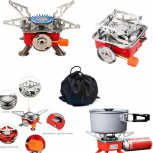 portable butane gas stove foldable camping burner with ignition