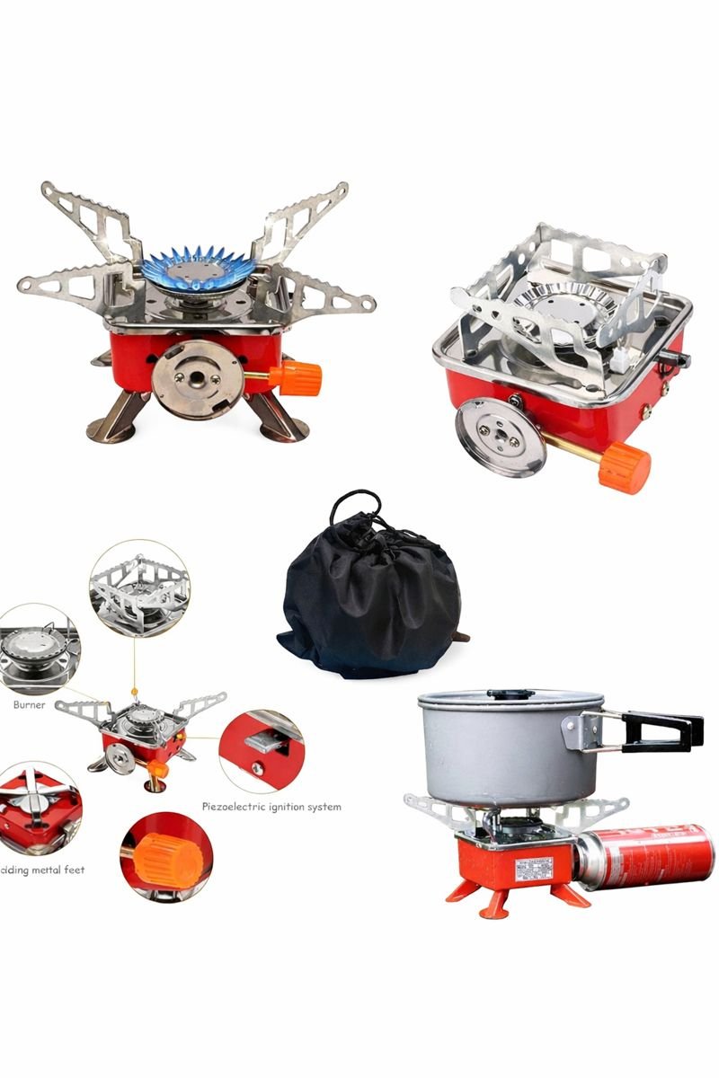 portable butane gas stove foldable camping burner with ignition