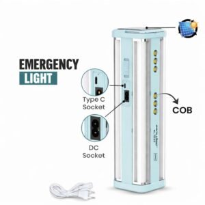 Rock Light solar emergency light with tube and COB LEDs