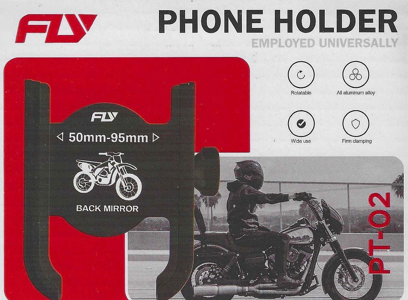 Bike handlebar phone holder aluminum 360 rotatable mirror mount