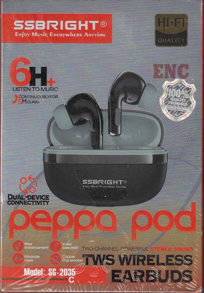 SSBRIGHT Peppa Pod SG2035C TWS wireless earbuds with ENC